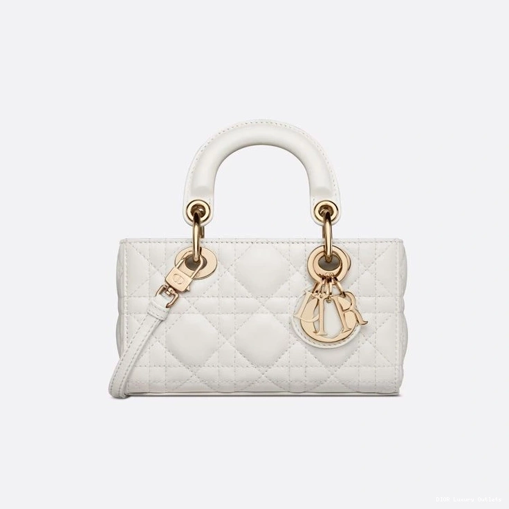 Cheap Bag D-Joy Micro White Cannage Lambskin Lady 0816 Luxury